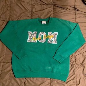 Vintage Made in USA Sweater Keuka College Mom Paisley Print 2XL